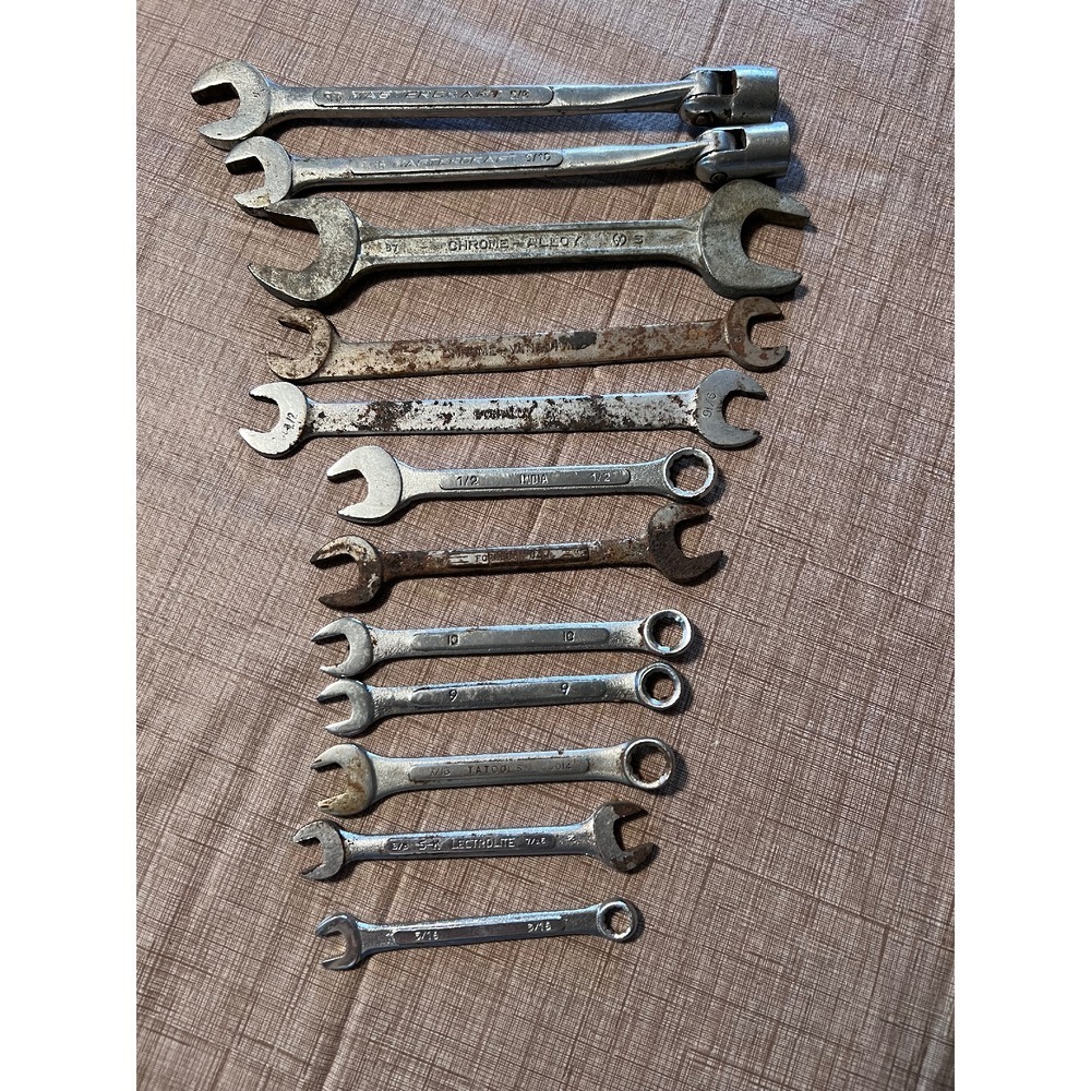 Mastercraft Chrome Alloy Open End Wrenches Mixed Lot SAE Mechanics Tools